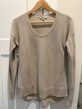 Madewell Beige/Cream Scoop Neck Knit Sweater